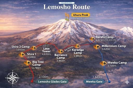 Lemosho Route View